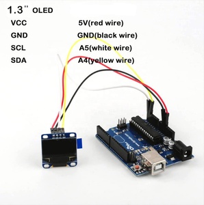 DIYmall Neues 1,3 "IIC OLED-Anzeige modul 1,3 Zoll 128x64 SH1106 I2C OLED für Arduino ESP32 Heart Rate Click Monitor-Display