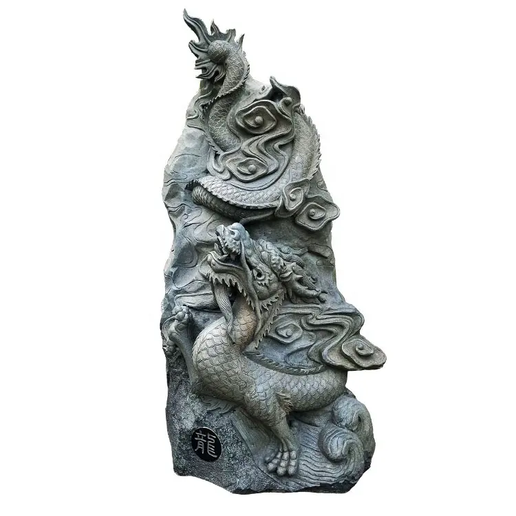 중국 스타일 자연 돌 조각 그림 동상 큰 12 조디악 동물 조각 장식 정원 사원 장식