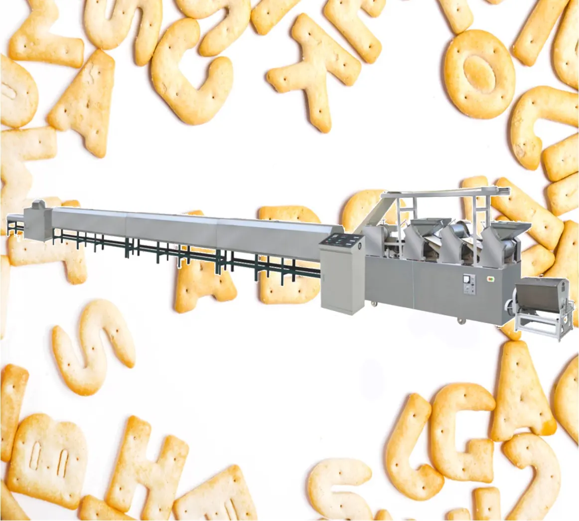 Hoge Efficiëntie 100 Kg/u Automatische Taaie Biscuit Zandkoekjes Maken Machine In Snackmachine