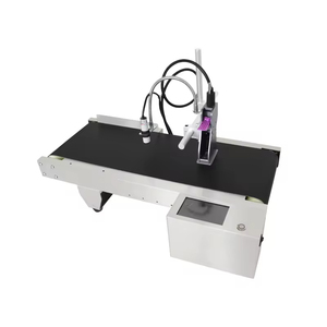 Automatische Druck ausrüstung für kleine Chargen codes mit Förderband flaschen etui Datum Chargen nummer Verfalls datum Tinten strahl drucker