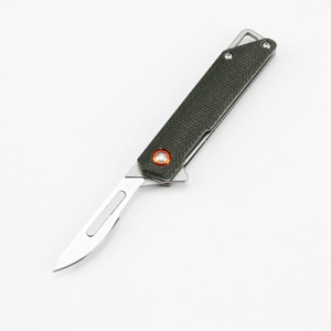 Fabriek Directe Verkoop <span class=keywords><strong>Scalpel</strong></span> Met Lager Linnen Handvat Koolstofstaal Vouwmes - Product Image 2