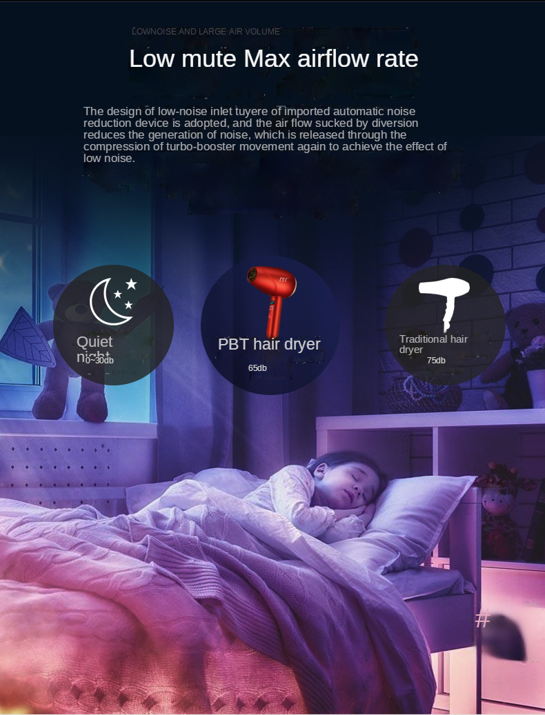 Fashion and popular style 2021 latest salon Negative Ion hair dryer household hair dryer for home travel hotel