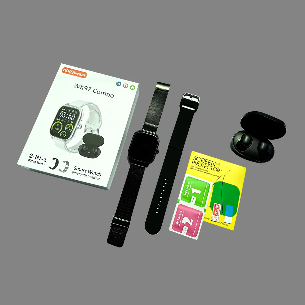 Top vente WK97 Combo montre intelligente construire un jeu drôle montres de sport TWS écouteurs charge magnétique WK97 pour téléphone portable intelligent