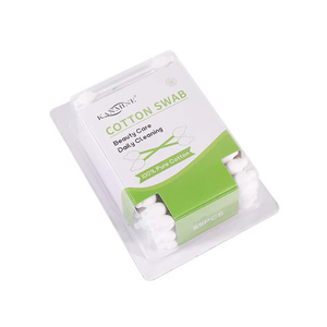 55 Stück Doppelkopf-Wattes täbchen Plastic Stick Blister Card Packed Ideal zum Reinigen von Nase und Ohren - Product Image 5