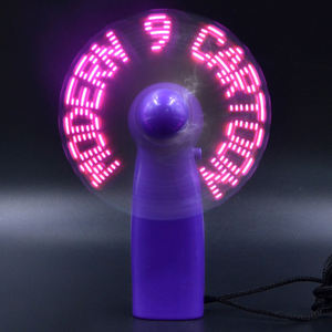2024 Mini portátil Led personalizado, ventilador de batería pantalla Led programable ventilador eléctrico de mano - Product Image 2