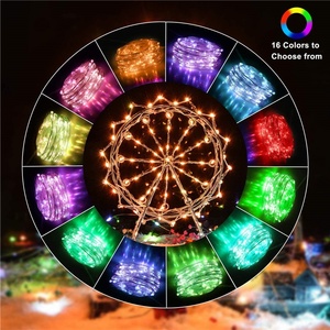 USB гирляндой умная цветная (RGB) светодиодная линейная гирлянда с дистанционным управлением синхронизация музыки APP управление гирлянда на рождественскую елку - Product Image 5