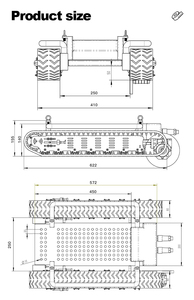 Fort geschrittene Werks lieferanten Mobile Tracked Robot Chassis Robot Platform 4WD Robot Car Chassis Kits - Product Image 4