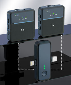 Xtuga S31 Portable 2.4GHz <strong>3</strong>.5mm Type-C IOS <strong>3</strong> in 1 Receiver Wireless Mic for Vlogging <strong>youtube</strong>