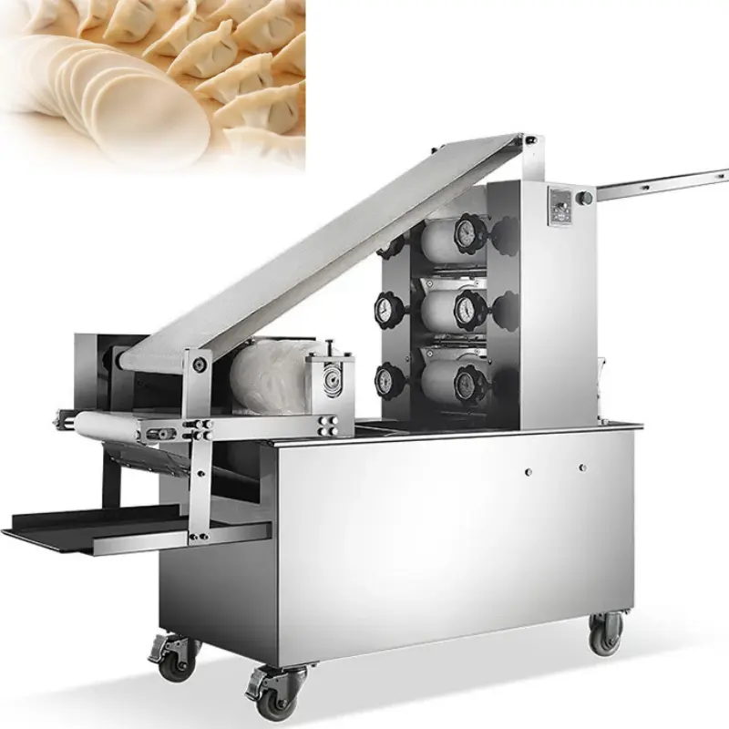 Automatic Production Of Dumpling Wrappers For Household And Commercial Use Dumpling Skin Tortilla Dough Press Machine