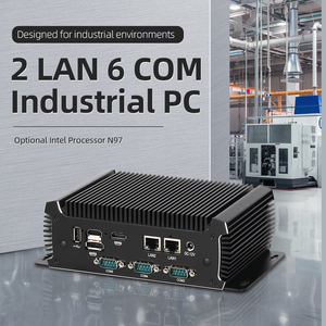Безвентиляторный мини-ПК Intel N97 2 RJ45 LAN RS232 RS485 COM GPIO HD DP с тройным экраном, промышленный микрокомпьютер - Product Image 2