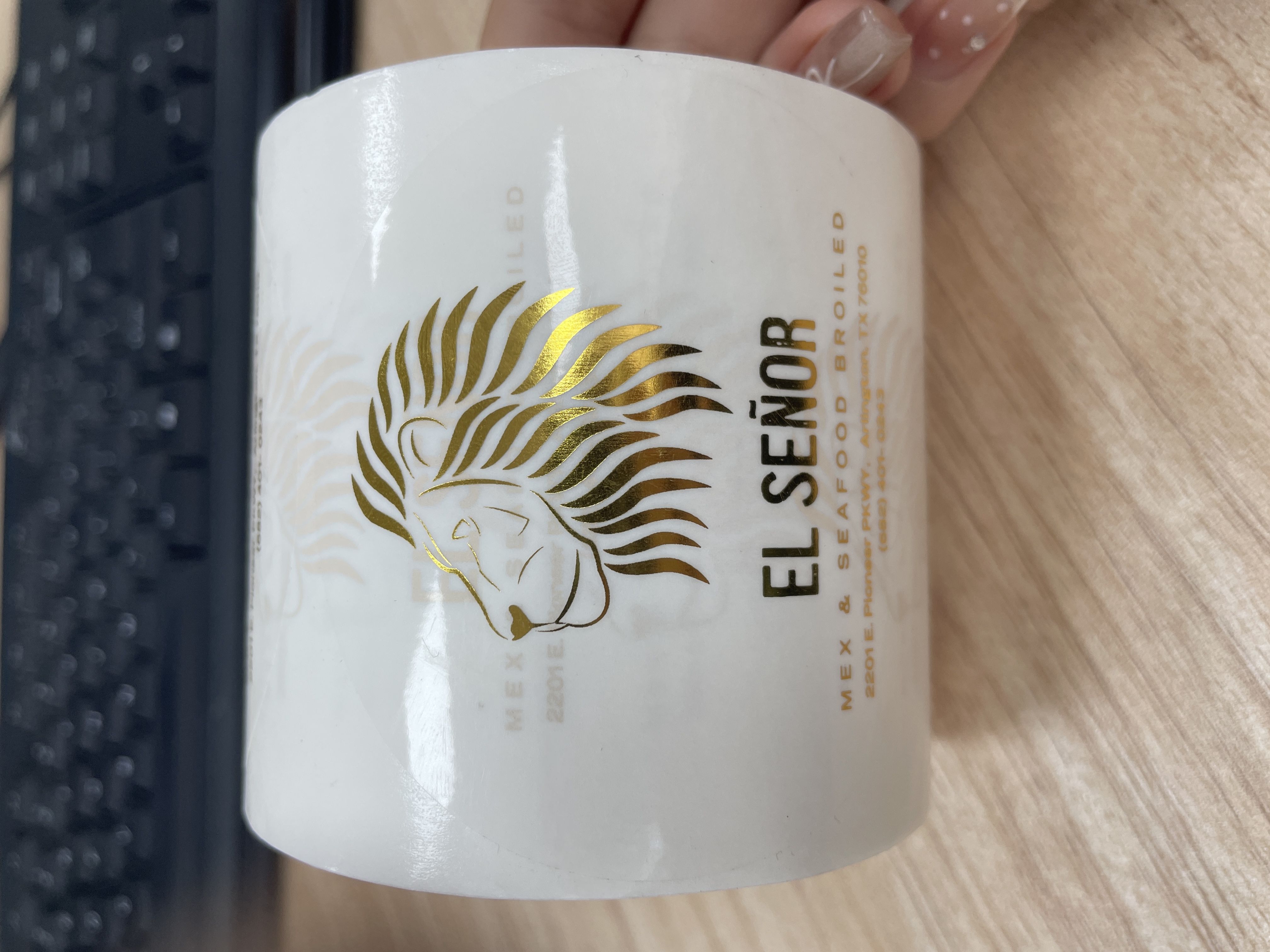 Etiqueta de la hoja de oro