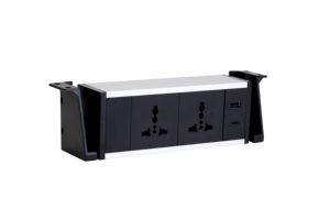 Tira de escritorio de EE. UU. Debajo de los enchufes ocultos del borde de la mesa con 3 salidas y salida de tira de alimentación de montaje USBA + C - Product Image 2