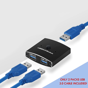 USB3.0スイッチセレクターKVMスイッチ2in1プリンターキーボードスプリッターUSB双方向スイッチャーボックス共有スイッチ - Product Image 2