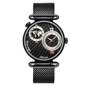 Vendite dirette di fabbrica da uomo orologio impermeabile luminoso doppio-fuso orario funzione data 20mm larghezza banda Display quadrante - Product Image 6