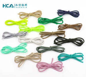 Cuerda elástica de goma trenzada de poliéster redonda de 3mm disponible en stock al por mayor para ropa, zapatos, equipaje - Product Image 1