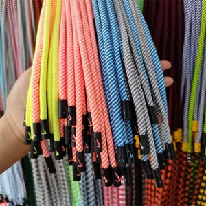 Cordón de poliéster personalizado OEM Cordones redondos de colores Cordón de cuerda con capucha Cordón de cordón para tela. - Product Image 3