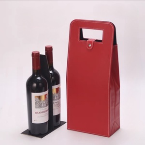Botella de vino de vidrio individual con logotipo personalizado, caja de regalo de papel Kraft reciclado con ventana transparente para uso alimentario - Product Image 3