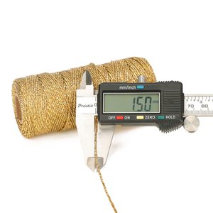 Cuerda de oro de alta calidad, hilo fino brillante para trenzas, rastas, giros, etiquetas de regalo, cuerda metálica para envolver el cabello - Product Image 2