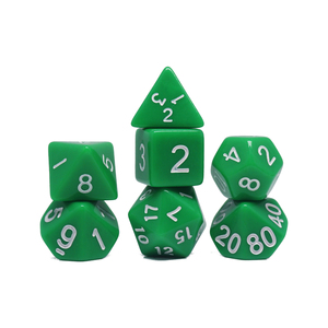 Fabrika akrilik çokyüzlü opak zar seti D4/D6/D8/D10/D12/D20 düz renk 7-Die D & D zar oyunları oynamak için oyun oynamak - Product Image 4