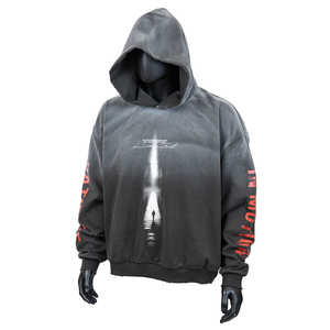 Topshow Groothandel Custom Gradiënt Zon Vervaagd Hoodie <span class=keywords><strong>Fleece</strong></span> 400 Gsm 100% Katoen Digitale Print Distressed Grafische Hoodie Mannen - Product Image 1