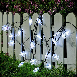 Impermeable Festival decoración Solar de Navidad árbol de Navidad copo de nieve LED cadena de luces - Product Image 4