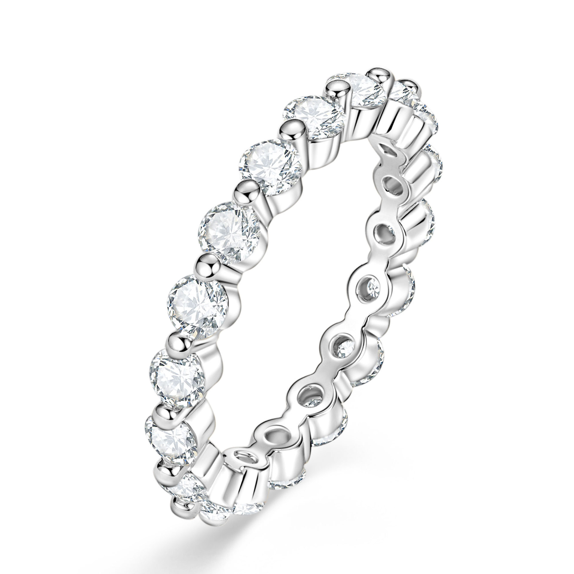 Moissanite+GRA Certificate-White Gold
