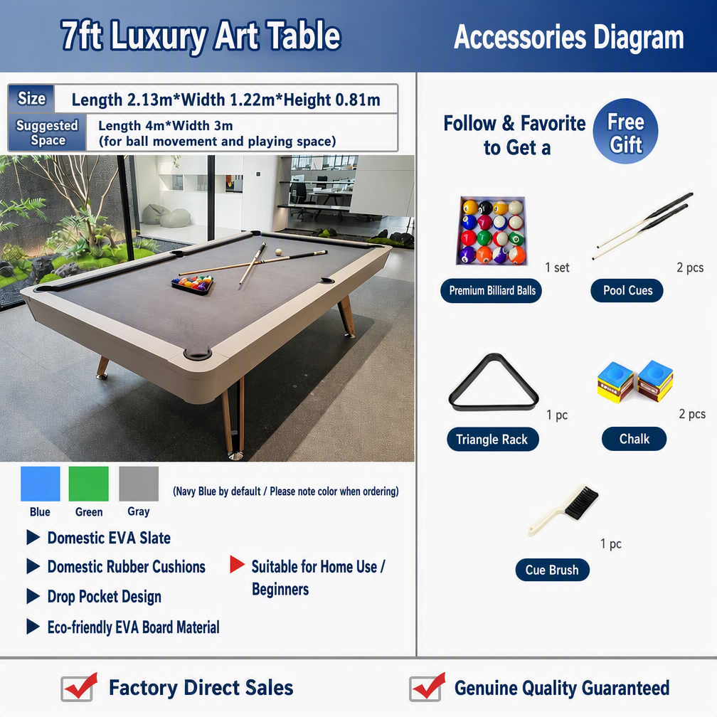 Table d'art de luxe de 7 pieds