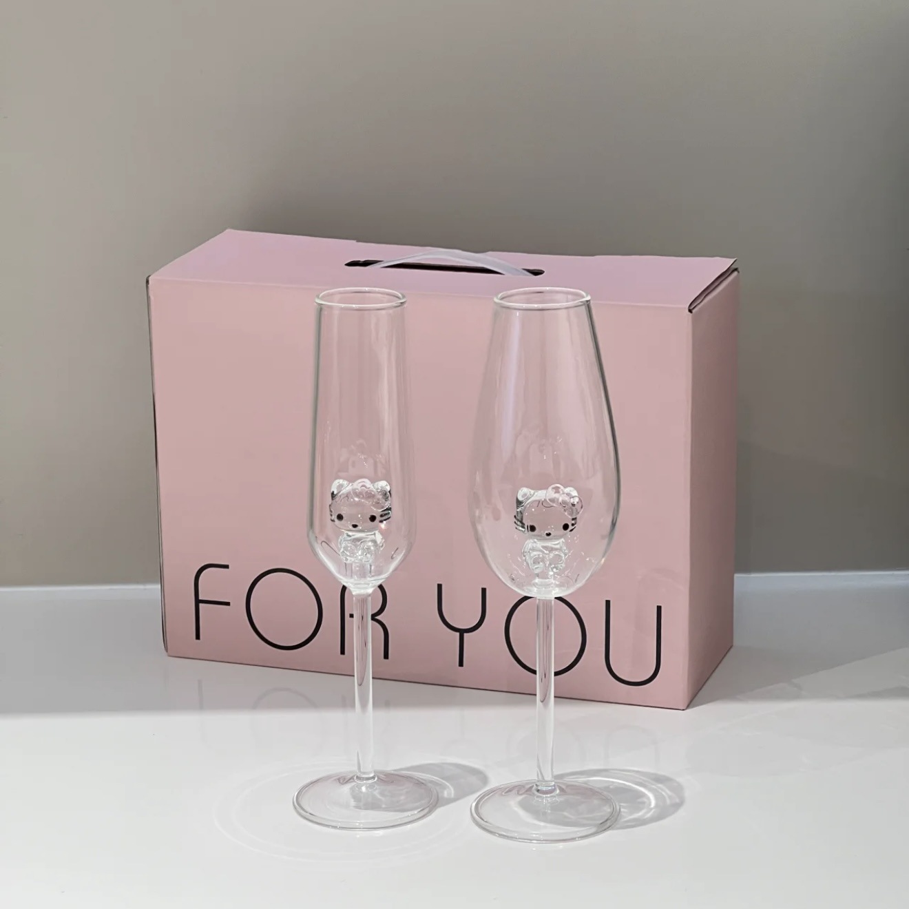 Verre à vin pétillant - Nouveau verre à champagne - Design Hello Kitty