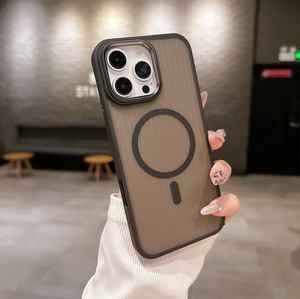 IPhone 11 için 16 Pro Max dikey doku oluklu mat manyetik kablosuz şarj telefon kılıfı kapak kabuk - Product Image 5