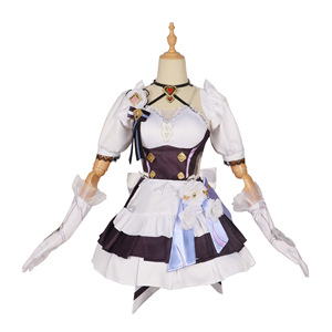 Elysia <strong>Cosplay</strong> French Maid Costume Honkai Impact 3 Carnival Uniform Wig Anime Halloween Costumes Men Game