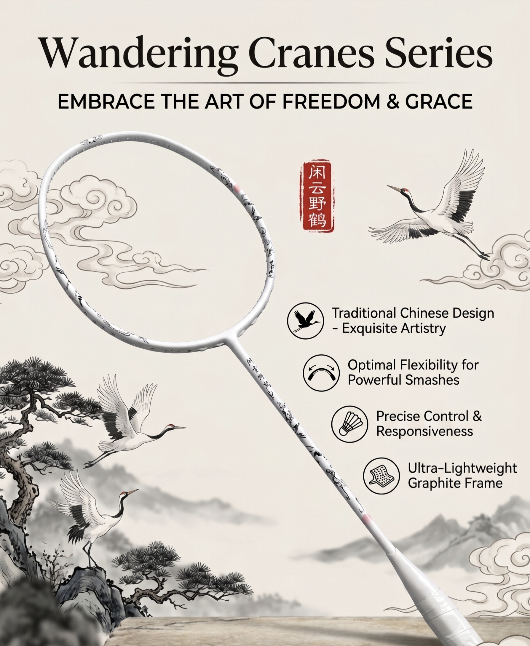 white wandering cranes