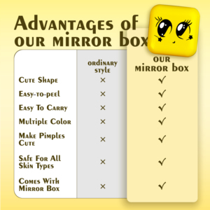 Trong kho đầy màu sắc mụn Remover gương hộp Hydrocolloid mụn các bản vá lỗi cho khuôn mặt - Product Image 3