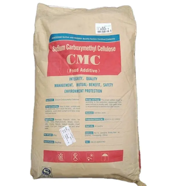 Cina produttore CMC polvere carbossil metilcellulosa CMC polvere bianca per uso alimentare prezzo di fabbrica