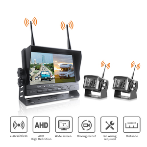 Monitor inalámbrico de 7 pulgadas con visión nocturna, grabadora de respaldo inverso, sistema de cámara de camión de 2,4g con función de pantalla dividida - Product Image 6