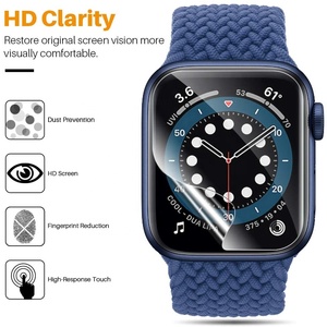 Apple için 2021 izle serisi 7 ekran koruyucu HD şeffaf esnek TPU filmi kendinden şifa kabarcık ücretsiz 3D radyan yumuşak sertlik - Product Image 6