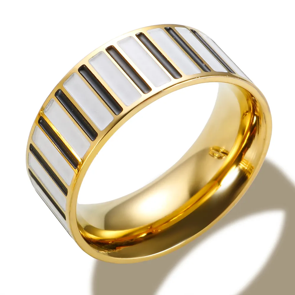 Anello idraulico aperto in acciaio inossidabile oro 18 carati all'ingrosso femminile INS Punk Style Hollow regolabile anello in acciaio al titanio gioielli
