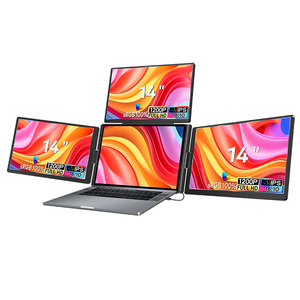 Fopo 14&quot; Laptop Screen <strong>Extender</strong> Monitor Portable 1200p <strong>Quad</strong> Monitor One Cable for Three Displays Game Monitors for Laptop Use - Product Image 1