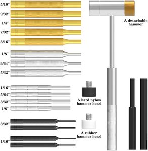 Çekiç ve Punch seti smith Tool Kit ile deforme olmayan malzeme pirinç saklama kutusu yükseltilmiş - Product Image 3