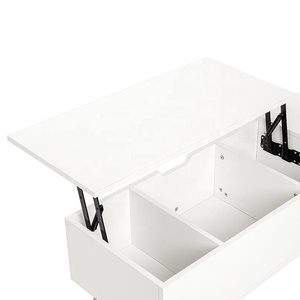 Mesa de centro plegable multifuncional acogedora para sofá lateral con almacenamiento oculto para sala de estar - Product Image 4
