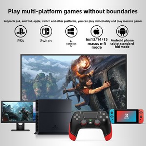 PS4 Wireless 4,0 Game Controller Light Bar Dual Vibration Water Transfer P4-Compatible PC Switch Private Mold P4 - Product Image 2