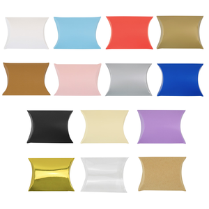 กล่องใส่ลูกกวาดทรงหมอนสีสันสดใสกล่องกระดาษของขวัญสำหรับงานเลี้ยง - Product Image 1
