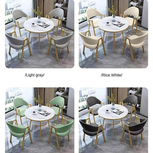 餐厅家具颜色选择餐桌和椅子套装圆形餐桌套装4把椅子出售