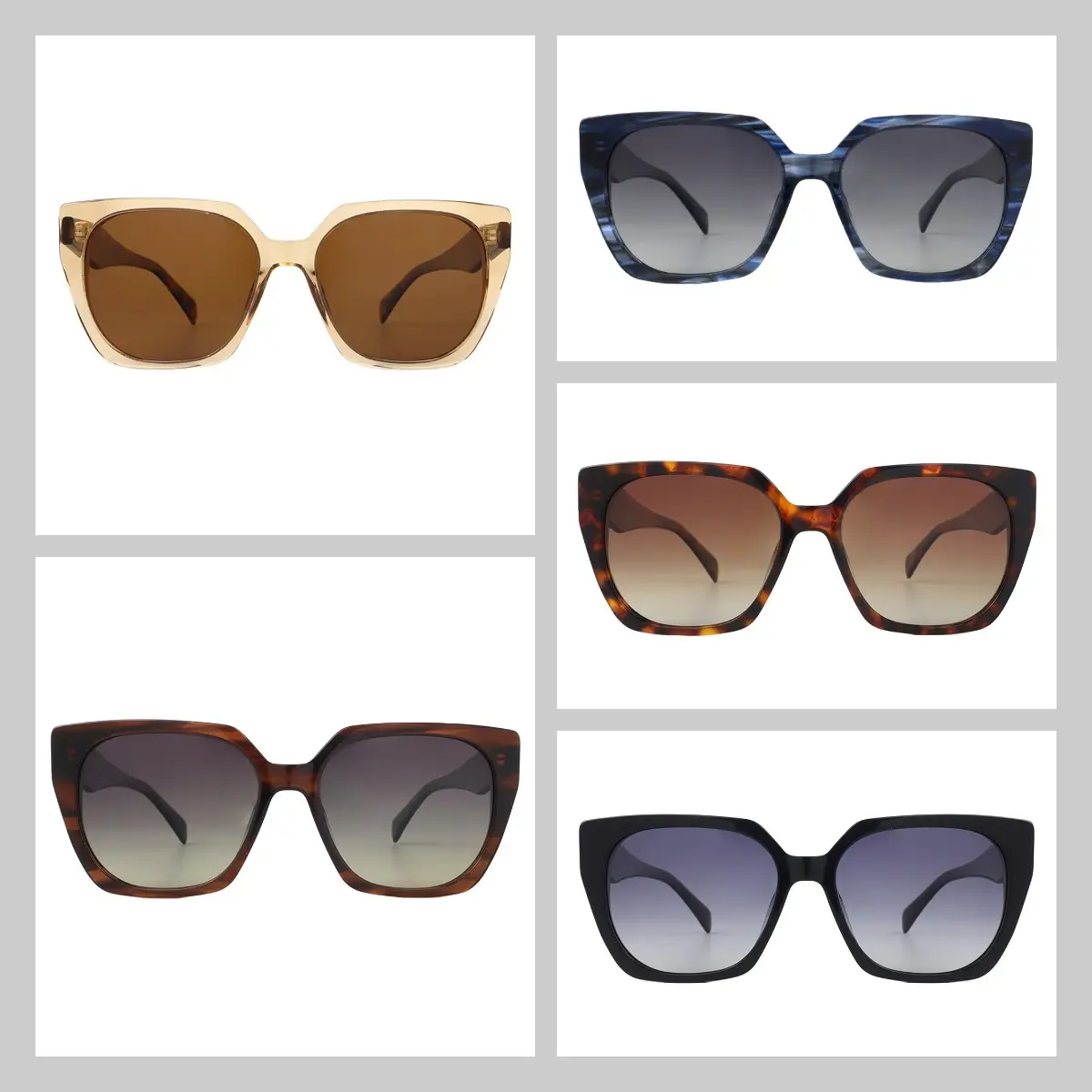 Gafas de sol polarizadas de acetato con logotipo personalizado de lujo para hombre y mujer, gafas de sol polarizadas con montura redonda Retro, venta al por mayor, 2024