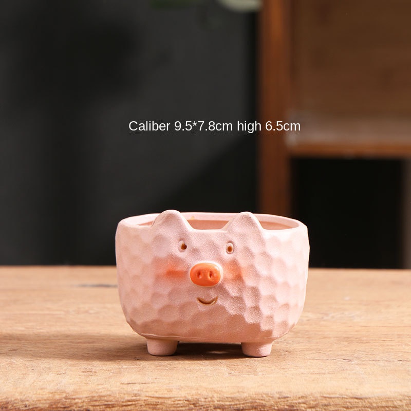 Cochon ovale rose