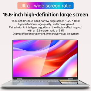 Neuer Ankunfts computer Zwei-Bildschirm 15,6 ''Ips-Display 7-Zoll-Touchscreen Quad Core Win 10 Win 11 Notebook Dual-Screen-Laptop-PC - Product Image 3