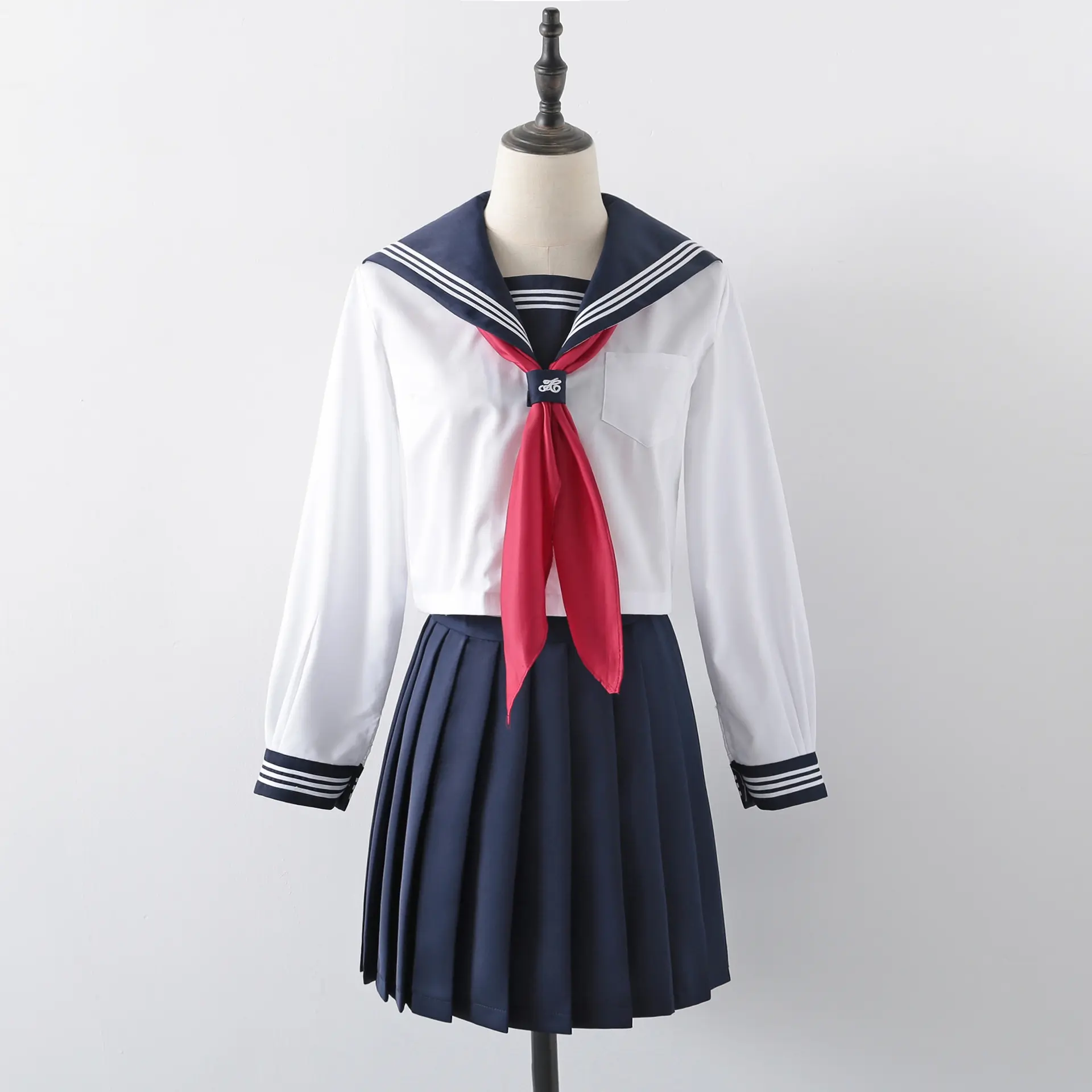 new Japanese Korean Version JK Suit Woman School Uniform High School Sailor Navy Cosplay Costumes Student Girls Pleated Skirt