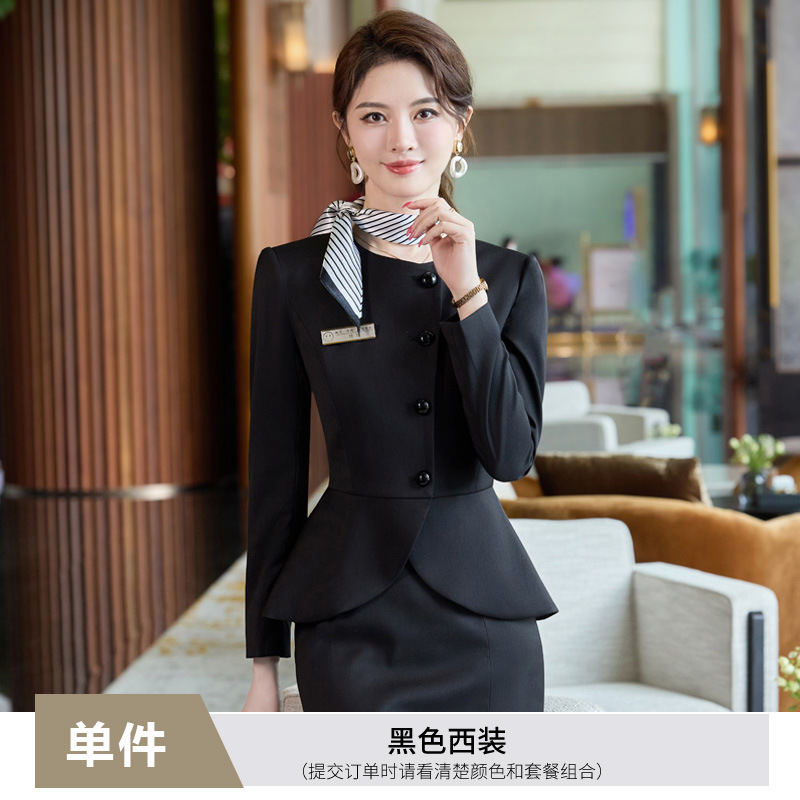 Black suit scarf