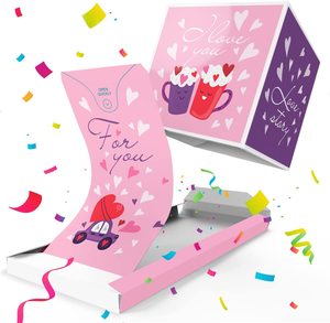 DIY patlayan doğum günü hediyesi kutu konfeti Pop up sürpriz kutusu - Product Image 3