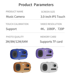 デジタルカメラ3.0インチタッチスクリーン4K 16xデジタルズームフリー32GBメモリカードヘッドフォンビデオ & MP3機能 - Product Image 4