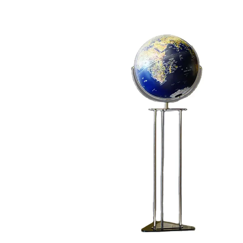 Spot lumineux en forme de la carte du monde, 43cm, globe, outil éducatif de la calligraphie de l'école, ornement de la maison et du bureau, globe de sol